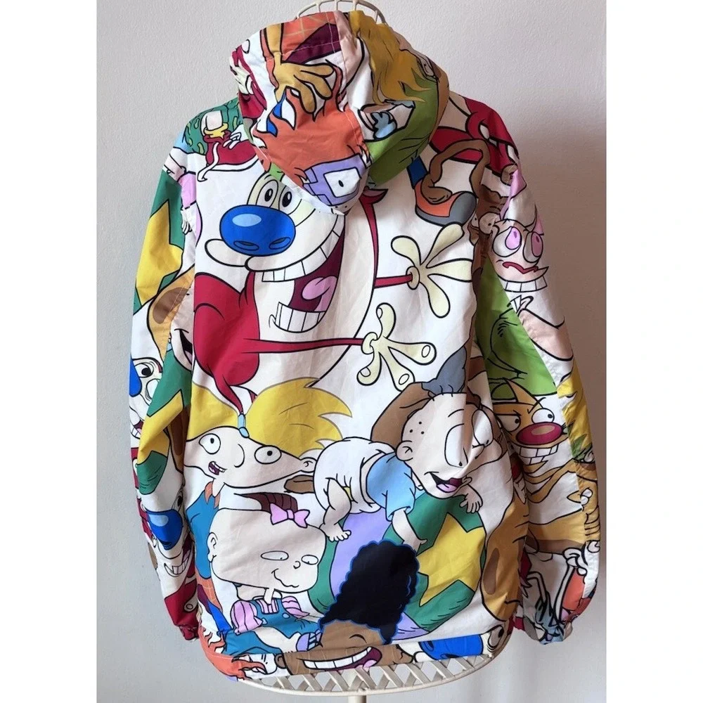 90s Members‎ Only x Nickelodeon Rugrats Multi Color Windbreaker Jacket Men Small